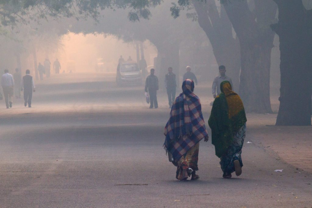 Extreme smog conditions in New Delhi, India